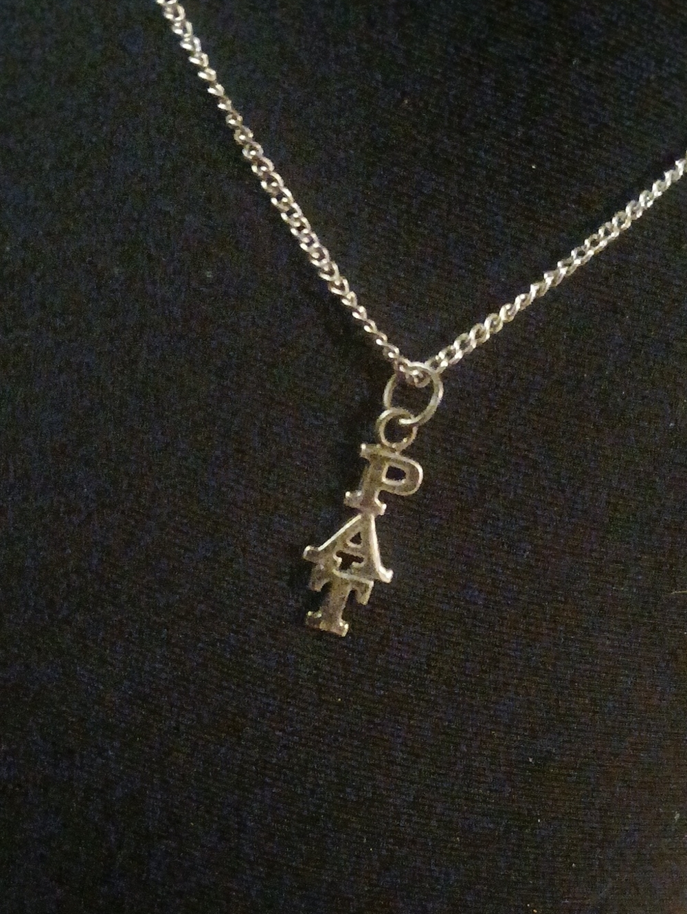 Silver Tone PAT Initial Pendant Necklace - Women's Jewelry